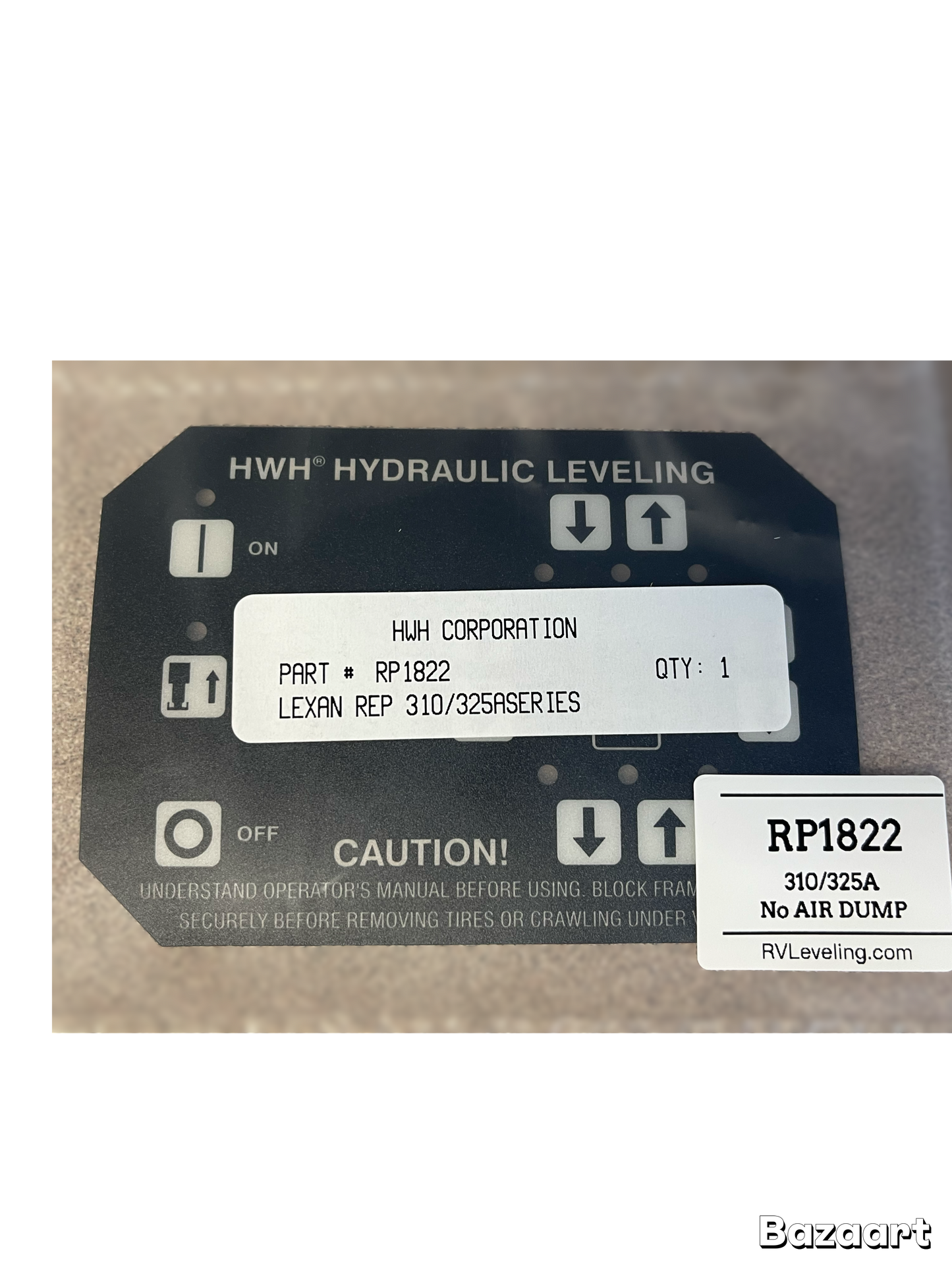 RP1822 - P1822 - Lexan 310 / 325A - NO AIR DUMP