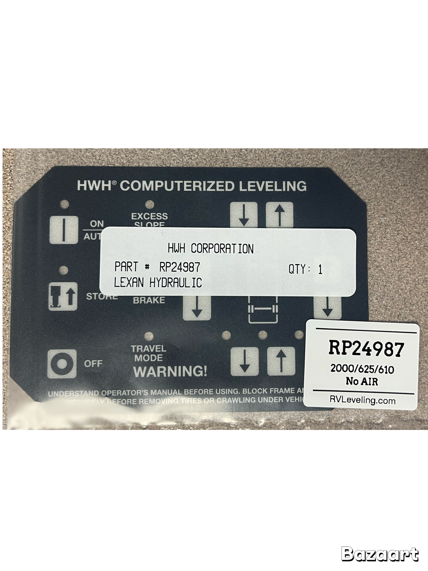 RP24987 - P24987 - Lexan TP Cover - 2000/625/610 - No AIR DUMP