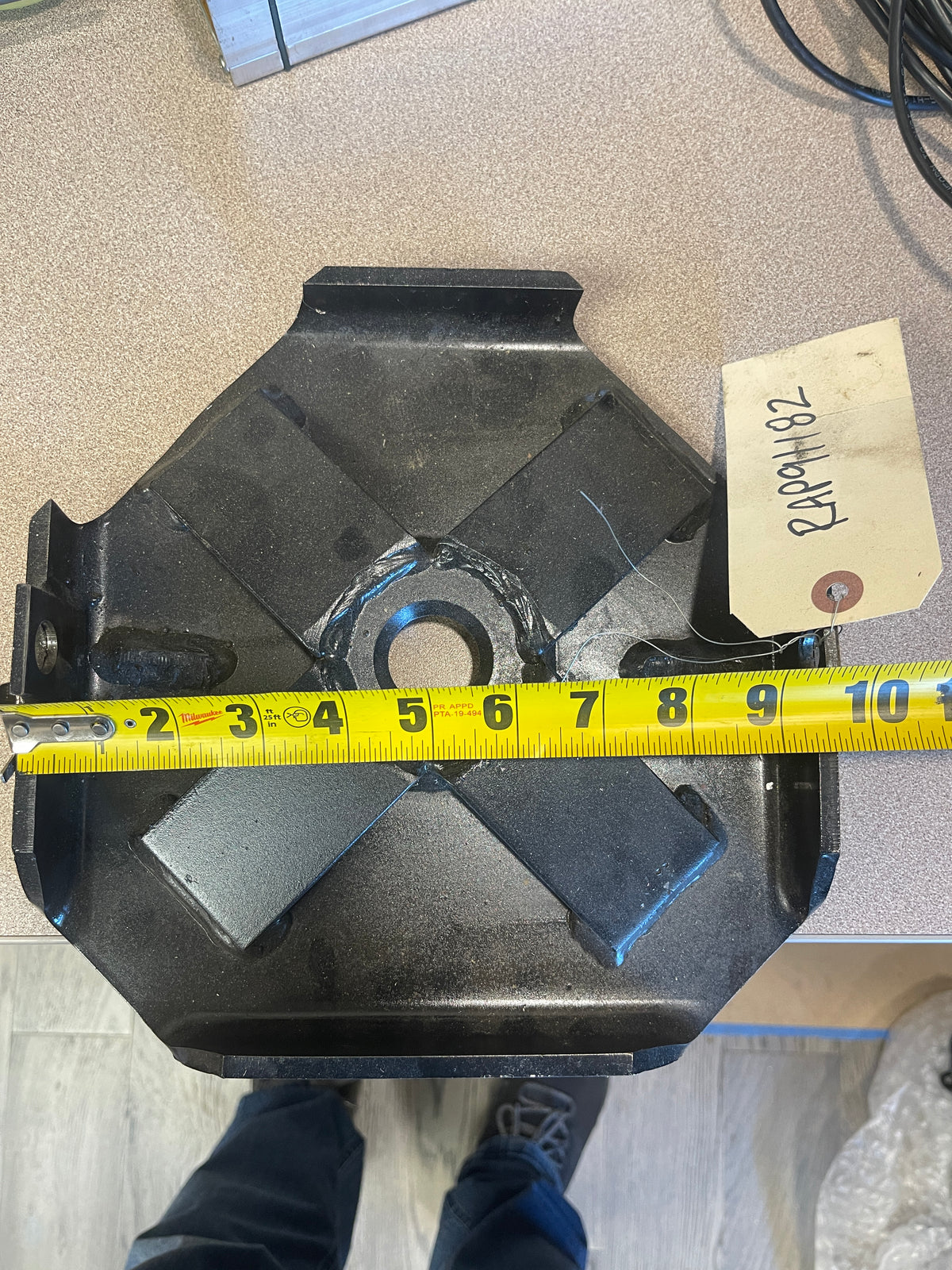 RAP10363 (AP10363 - AP91182) - 10" Square/Clipped - Ball End Footpad