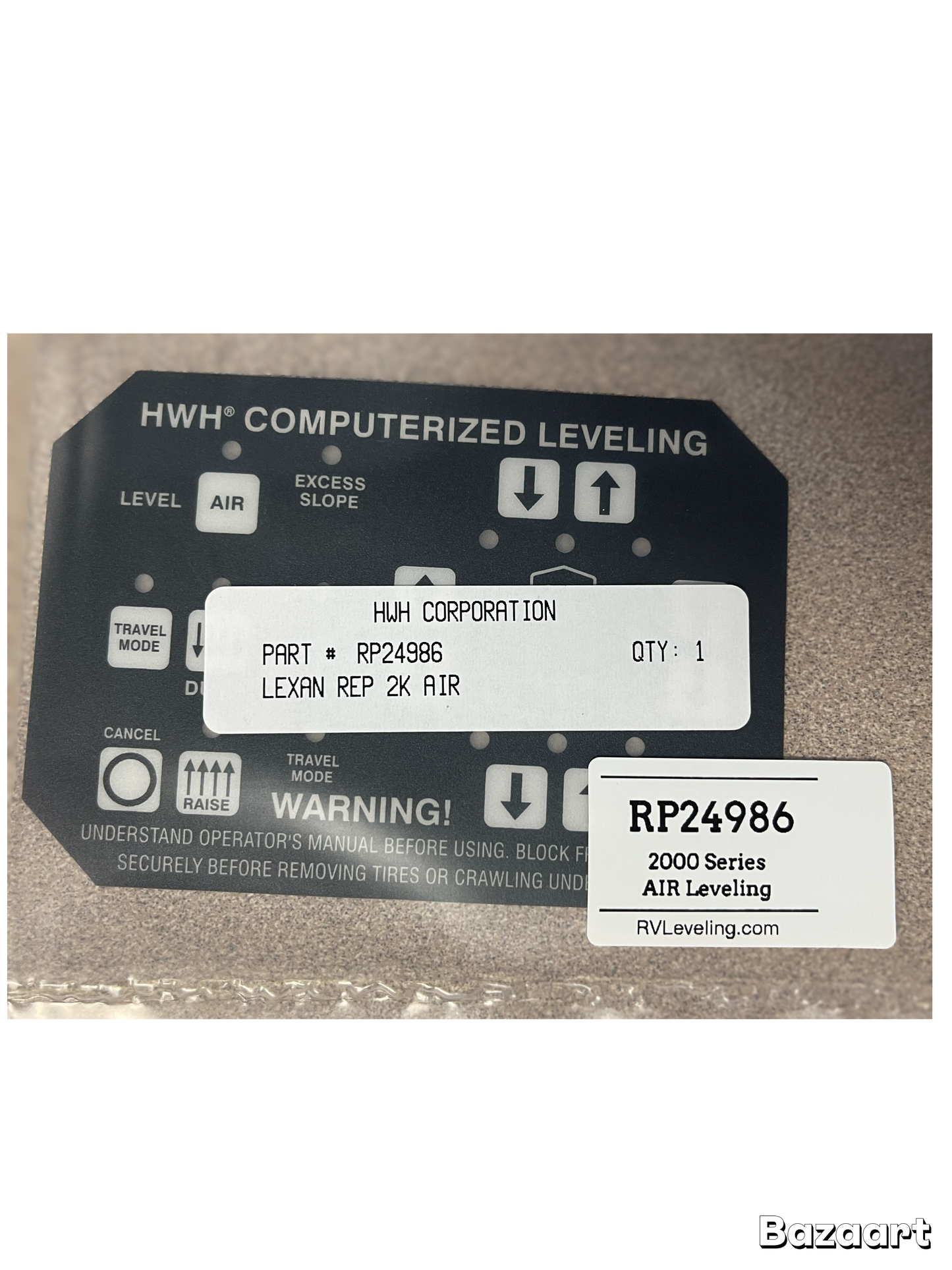 RP24986 - P24986 - Lexan TP Cover - 2000 Series Air Leveling