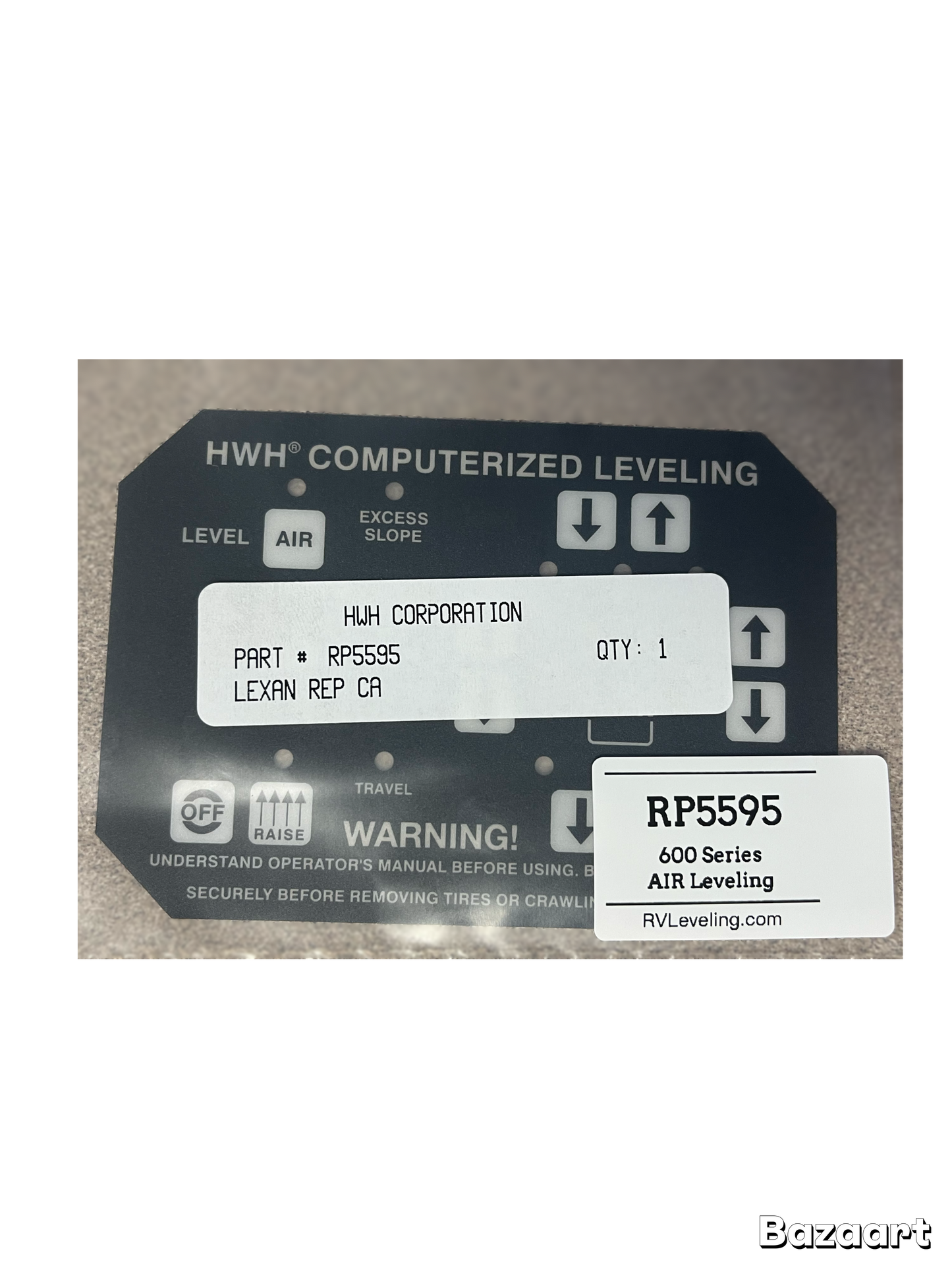 RP5595 - P5595 - Lexan TP Cover - 600 Series Air Leveling