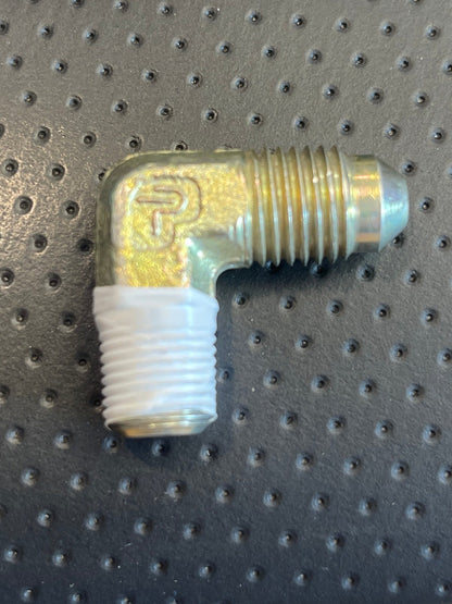RF1453 - 1/4" Tube (37 degree male flare) x 1/8" NPTF 90 Degree Elbow