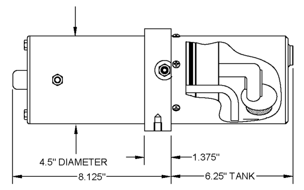 RAP45098 - Motor/Pump/Reservoir Assembly - 0.25 Gallon - 4.5" Motor (AP36604 Replacement)