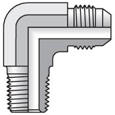 RF1453 - 1/4" Tube (37 degree male flare) x 1/8" NPTF 90 Degree Elbow